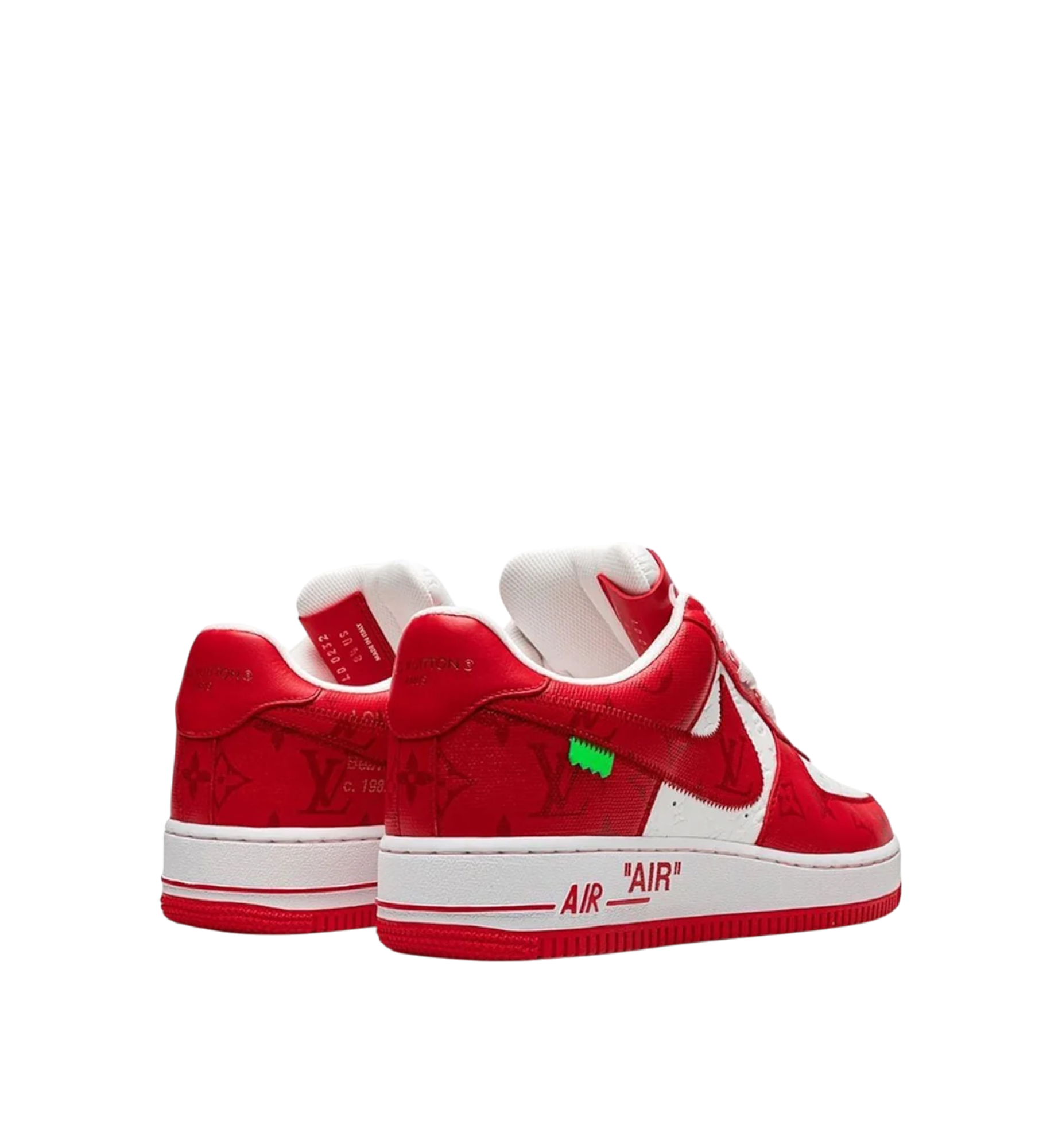Louis Vuitton Nike Air Force 1 Low By Virgil Abloh White Red