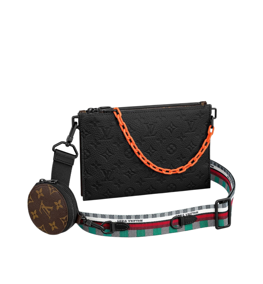 Louis Vuitton Trio Pouch Taurillon Illusion Silver