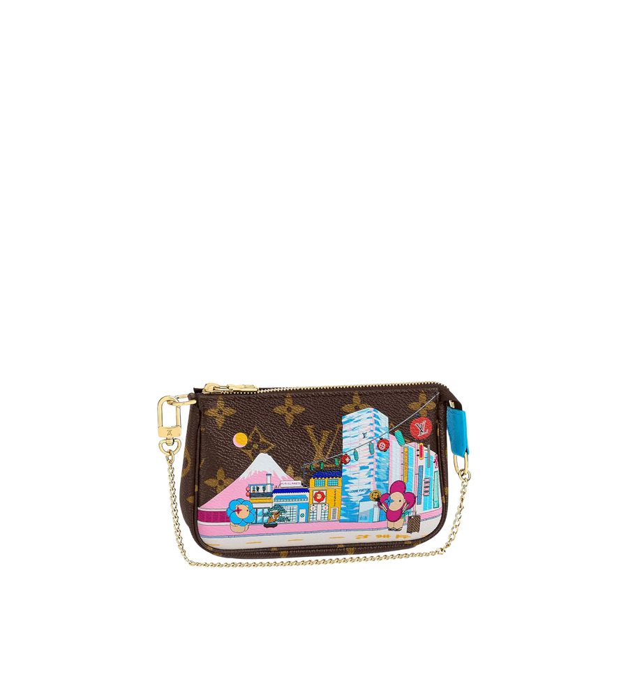 Louis Vuitton Mini Pochette Accessoires Vivienne Holiday Monogram Canvas/Blue
