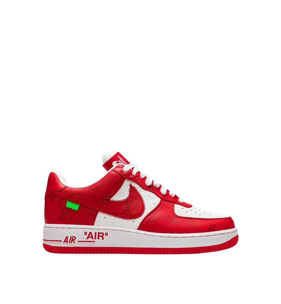 Louis Vuitton Nike Air Force 1 Low By Virgil Abloh White Red