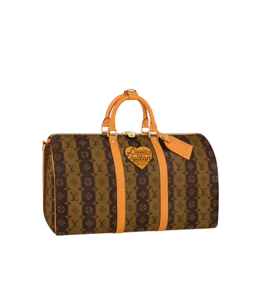 Louis Vuitton Keepall 50 Band. Monogram Stripes Brown