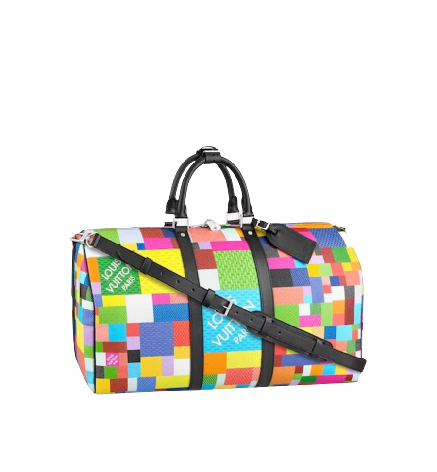 Louis Vuitton Keepall 50 Bandoulière Damier Graphite 3D Multicolour