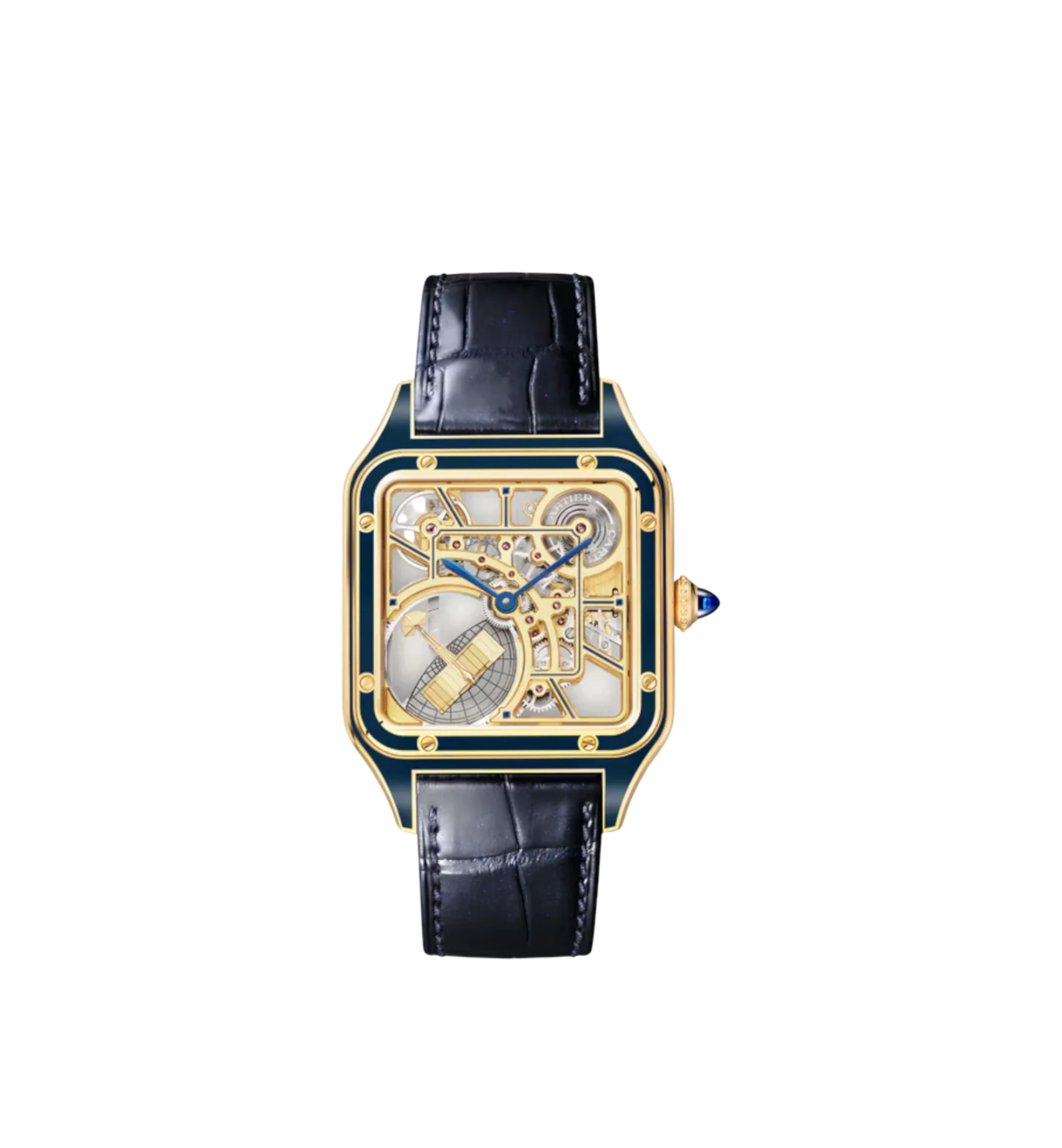 Santos-Dumont Skeleton Watch with micro-rotor Ref. WHSA0031 - Large