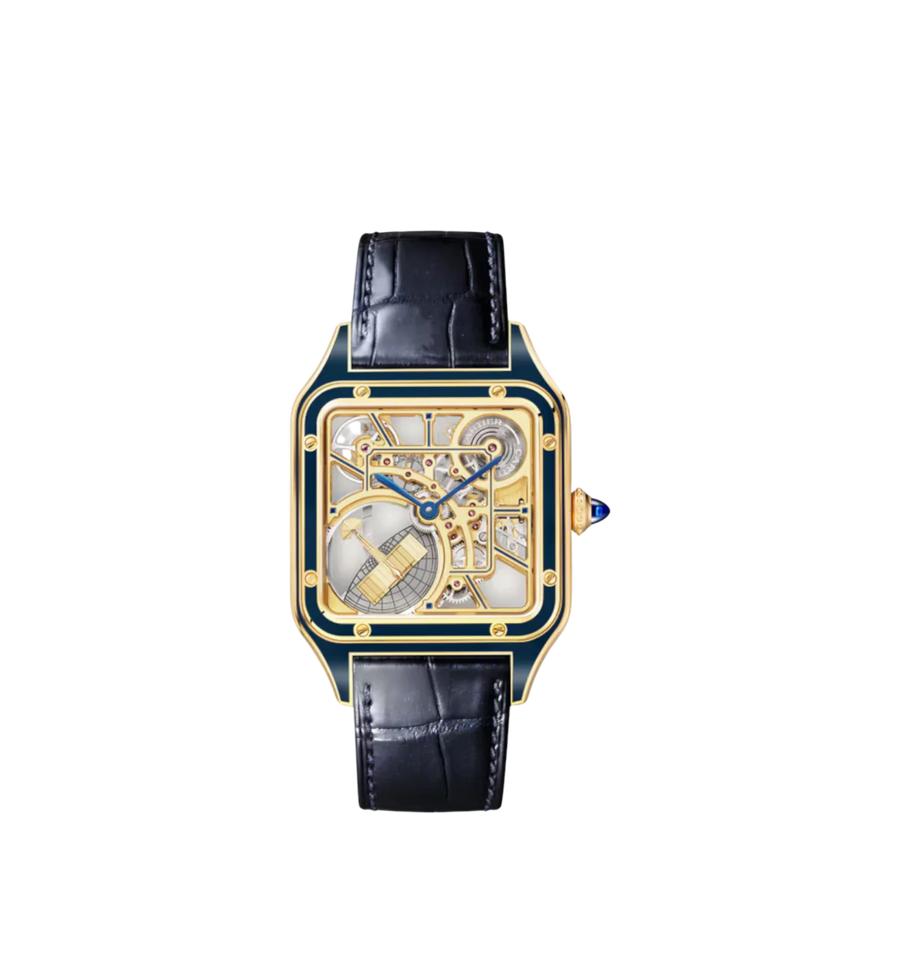 Santos-Dumont Skeleton Watch with micro-rotor Ref. WHSA0031