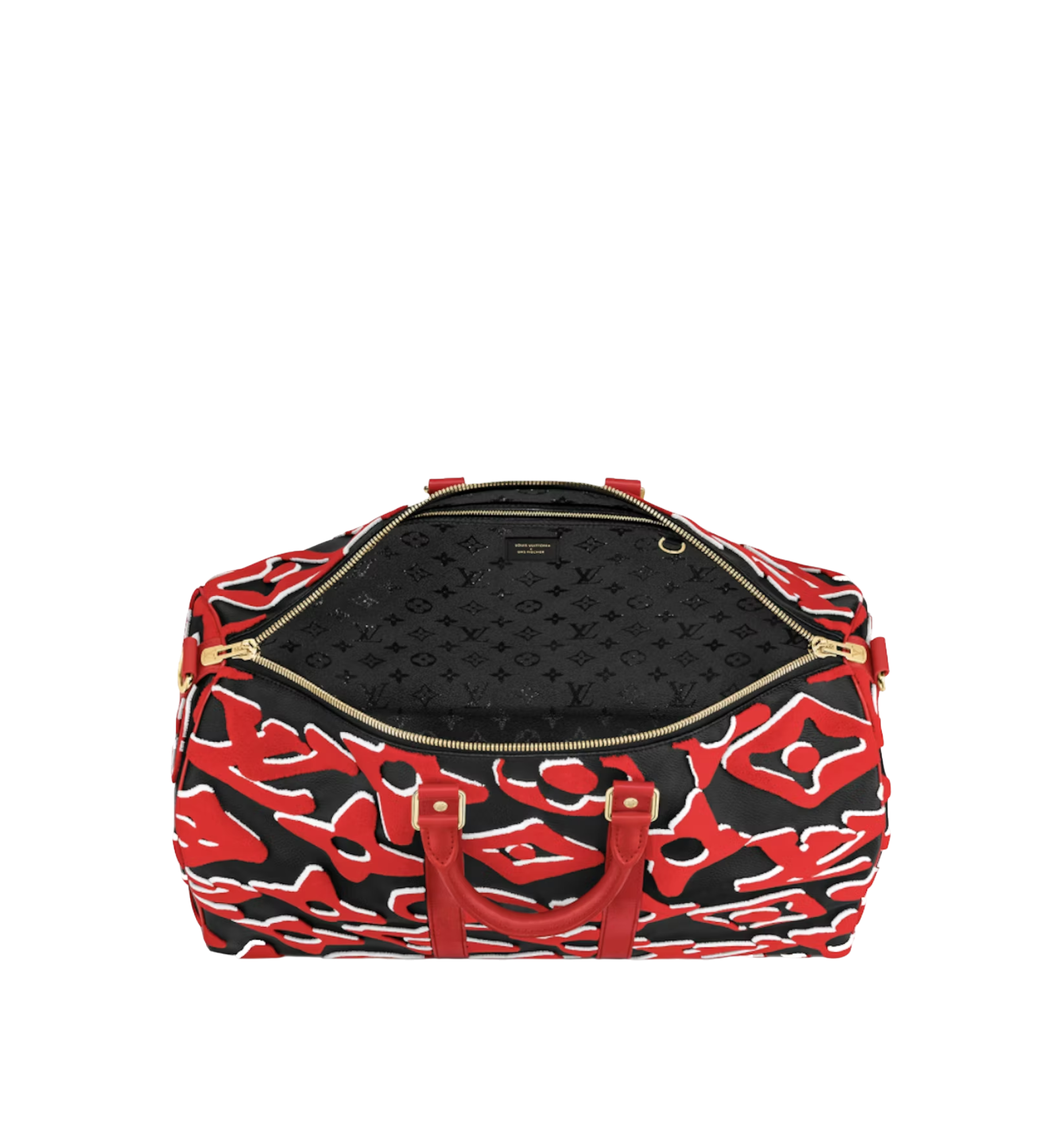 LOUIS VUITTON x URS FISCHER SPECIAL EDITION KEEPALL MONOGRAM RED