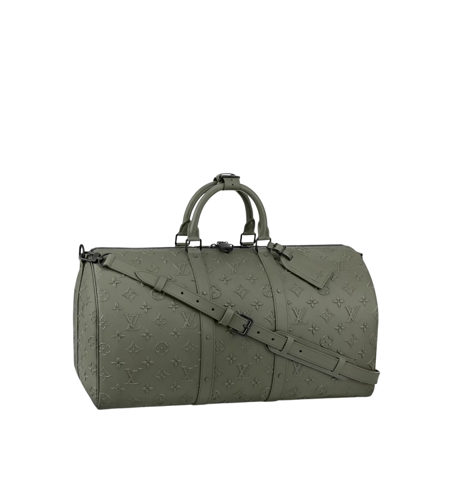 Louis Vuitton Seal Keepall 50 Monogram Kaki