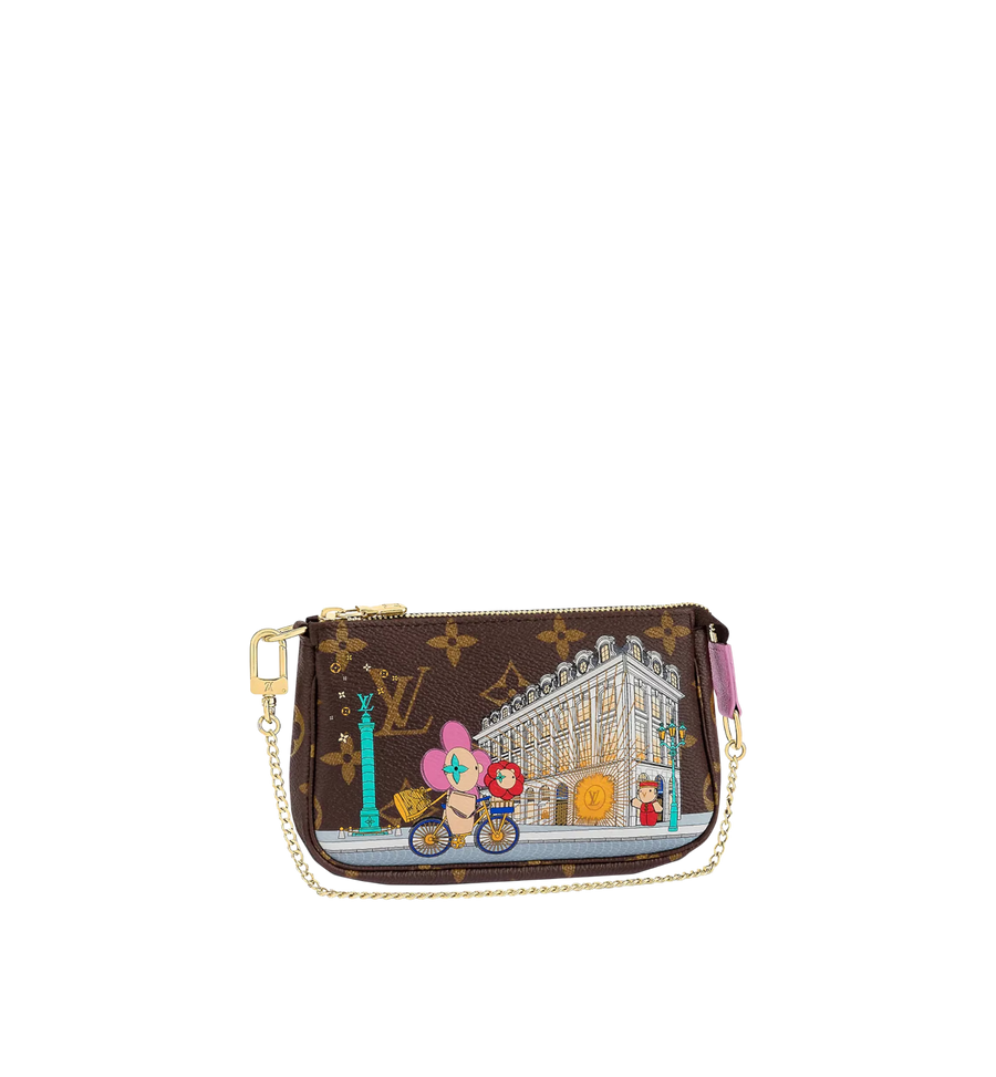 Louis Vuitton Mini Pochette Accessoires Vivienne Holiday Monogram Canvas/Pink