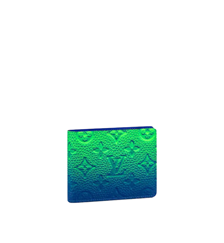 Louis Vuitton Slender Wallet Illusion Green Blue