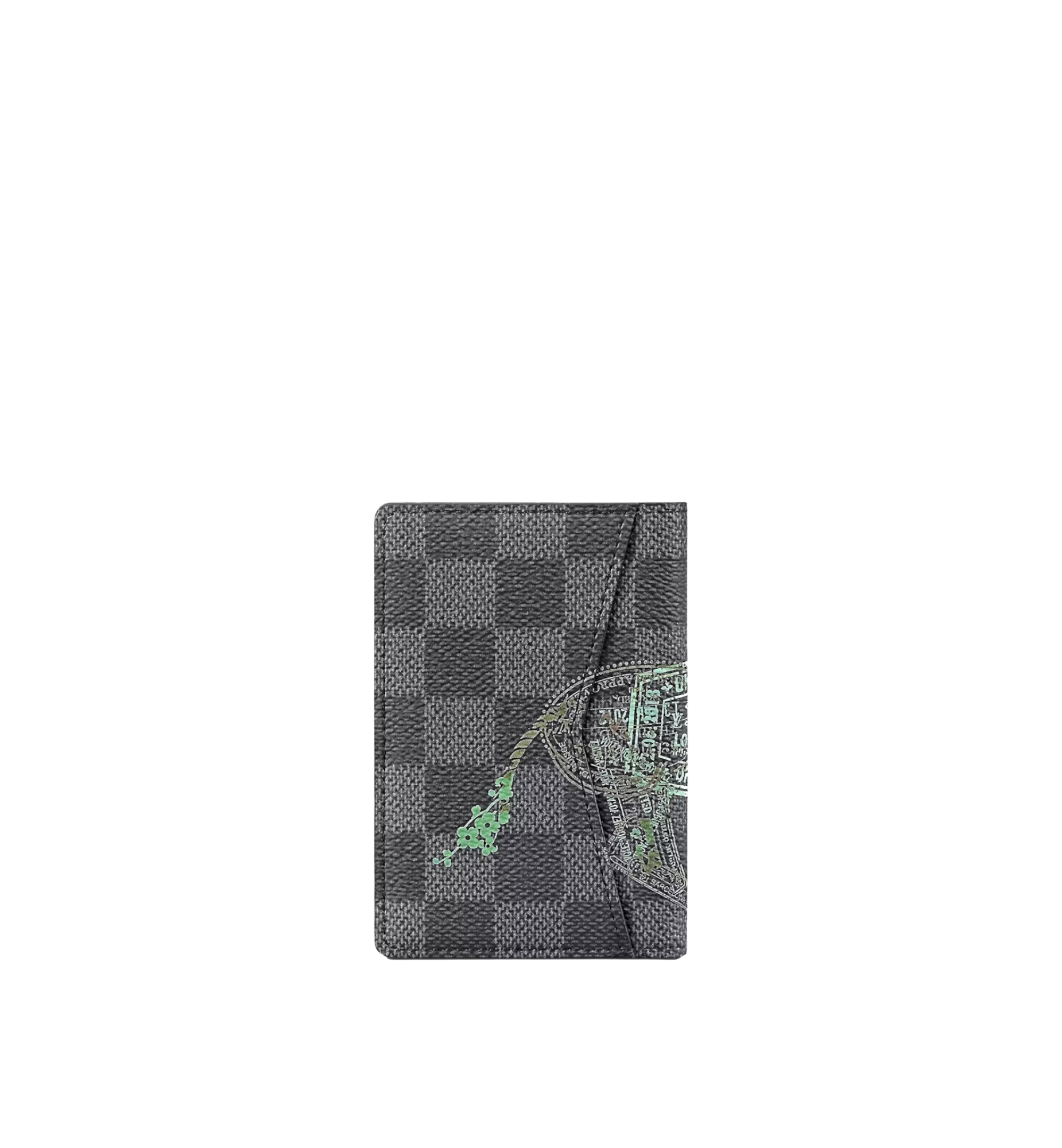 Louis Vuitton Pocket Organizer Damier Graphite Stamps Black