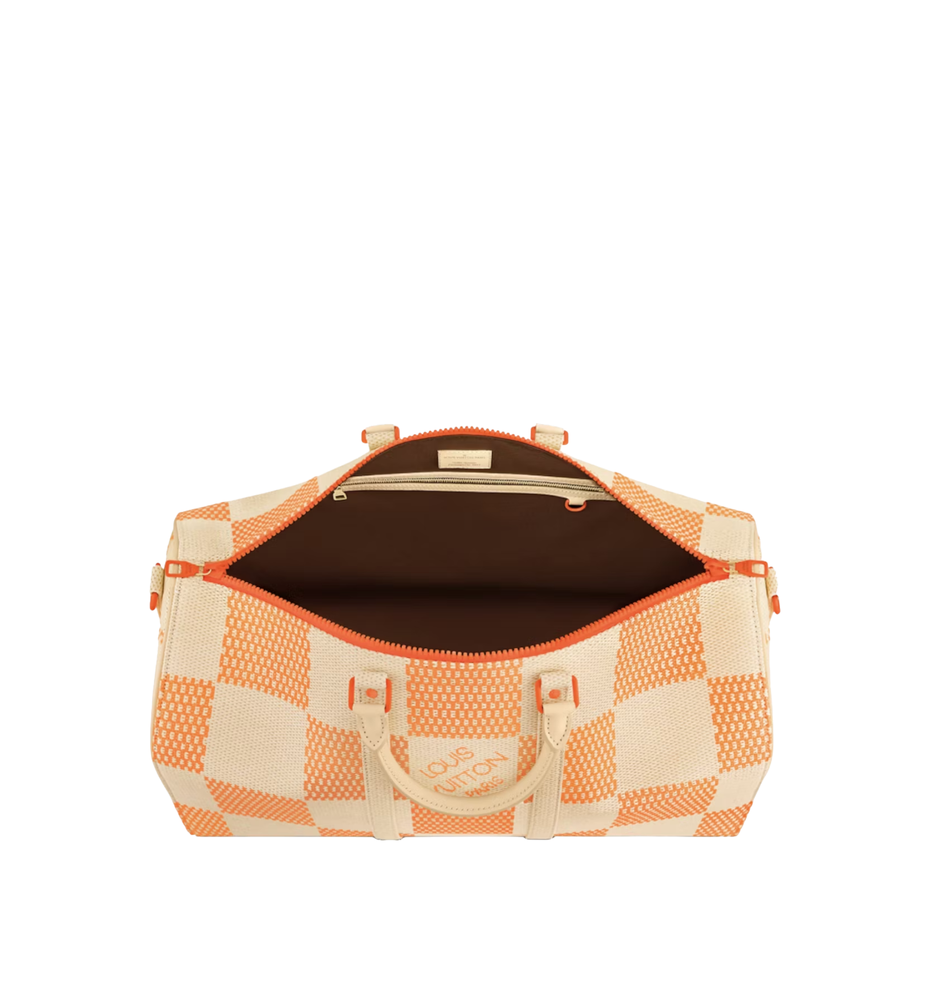 LOUIS VUITTON KEEPALL 50 BAND. RAPHIA ORANGE