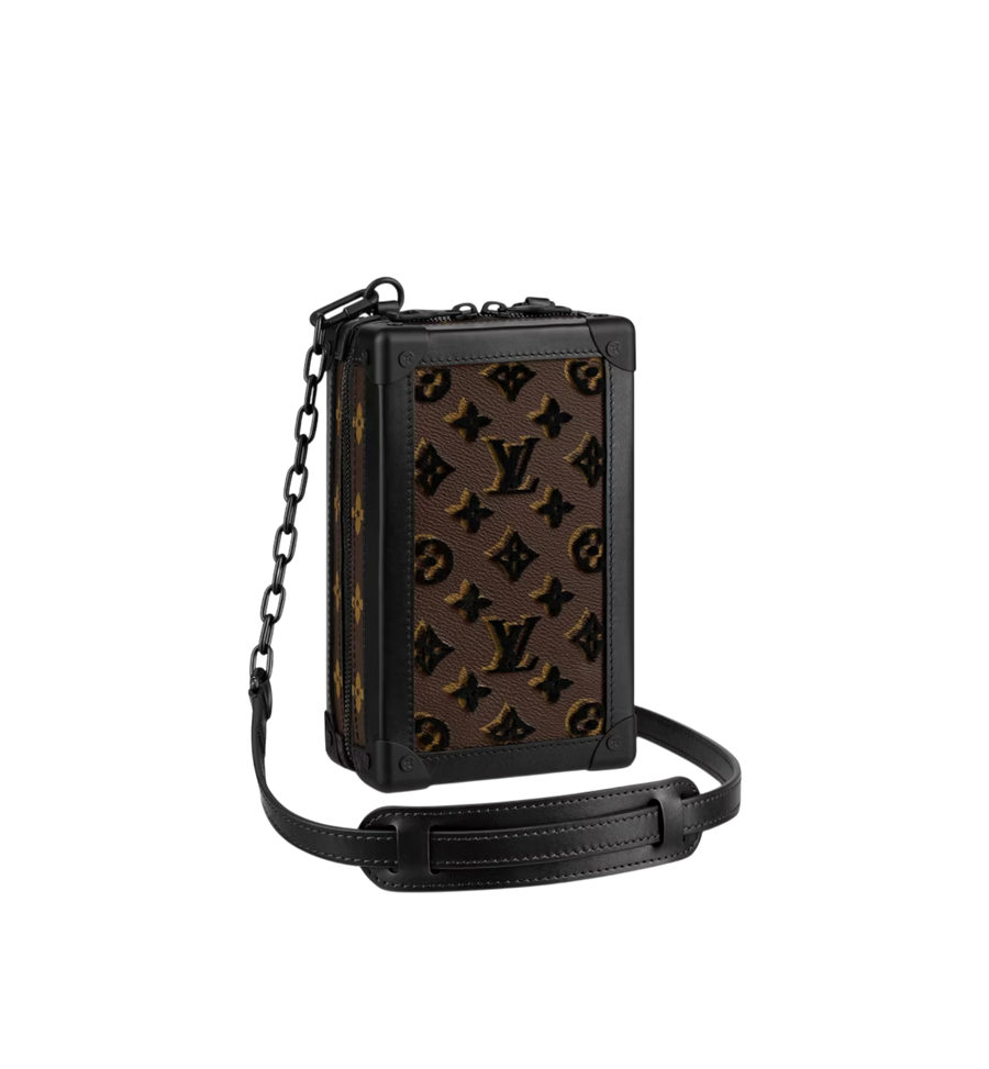 Louis Vuitton Monogram Tuffetage Soft Trunk Clutch Black