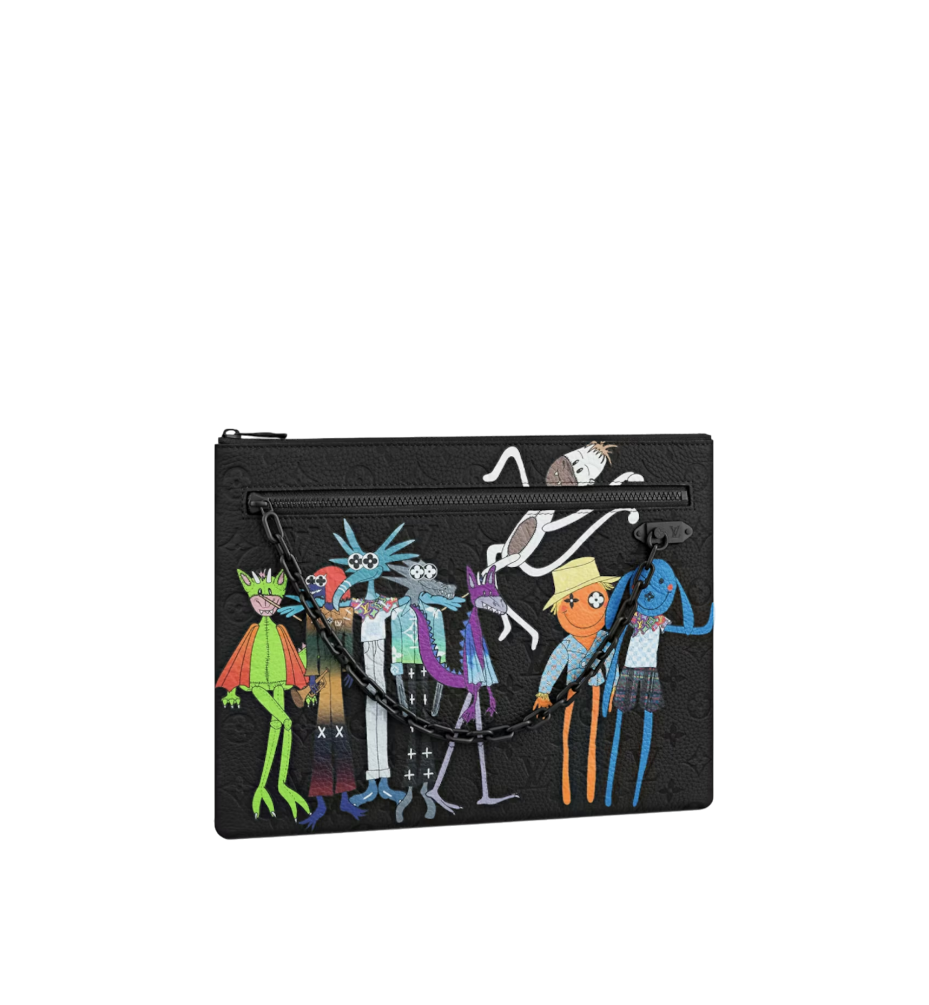 Louis Vuitton Friends A4 Pouch Printed Monogram Taurillon Leather