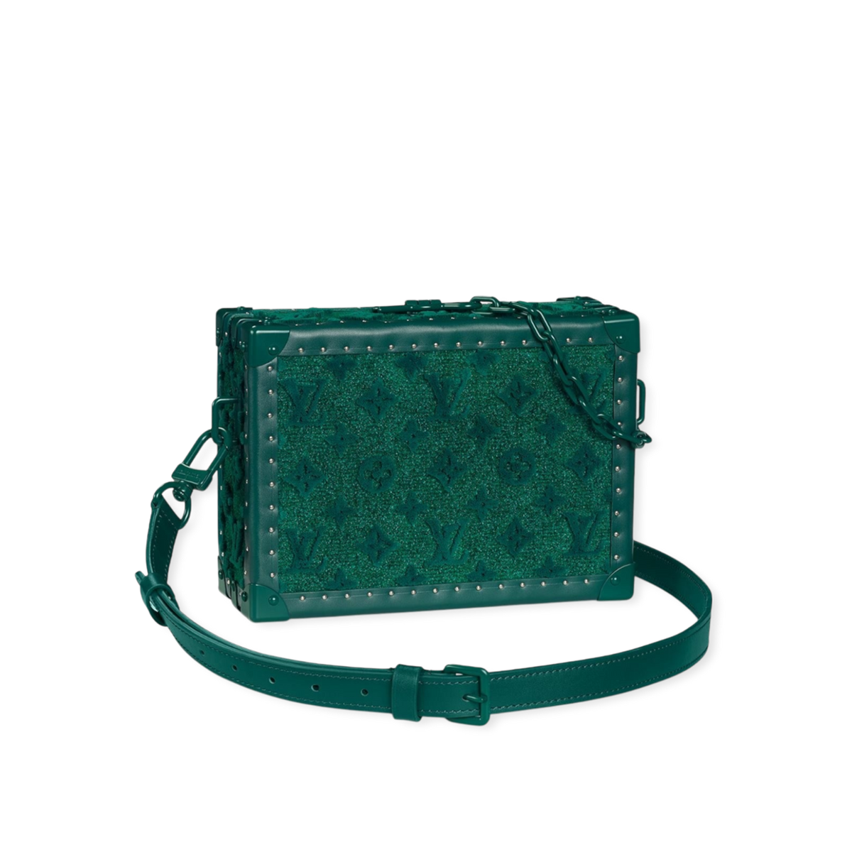 Louis Vuitton Monogram Tuffetage Trunk Green 2020 | Luxury Velvet