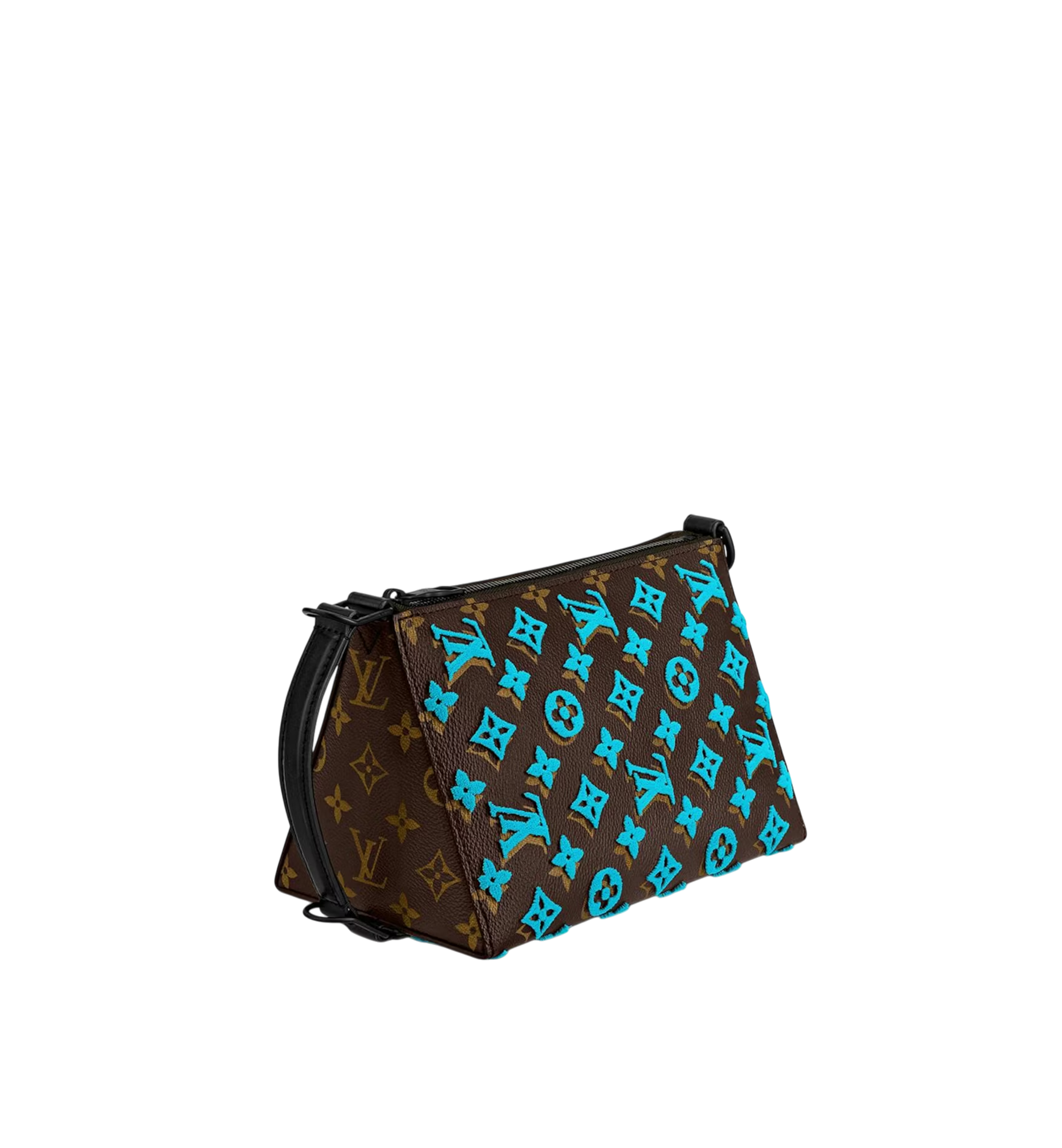 LOUIS VUITTON MONOGRAM TUFFETAGE TRIANGLE MESSENGER BLUE