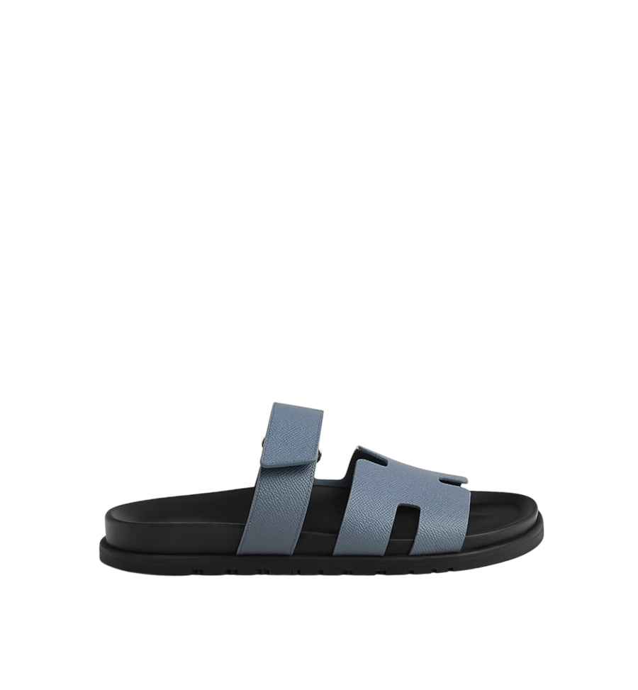 Hermès Chypre Sandals Epsom Men Bleu Grignon