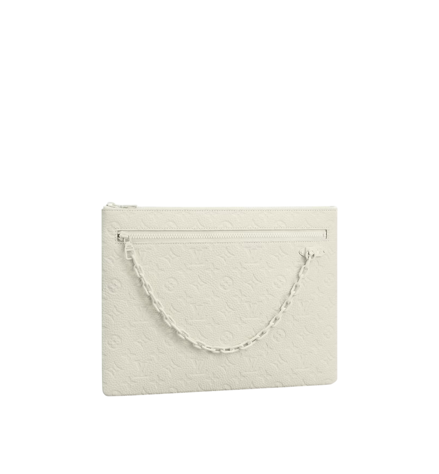 Louis Vuitton A4 Pouch Monogram Taurillon White