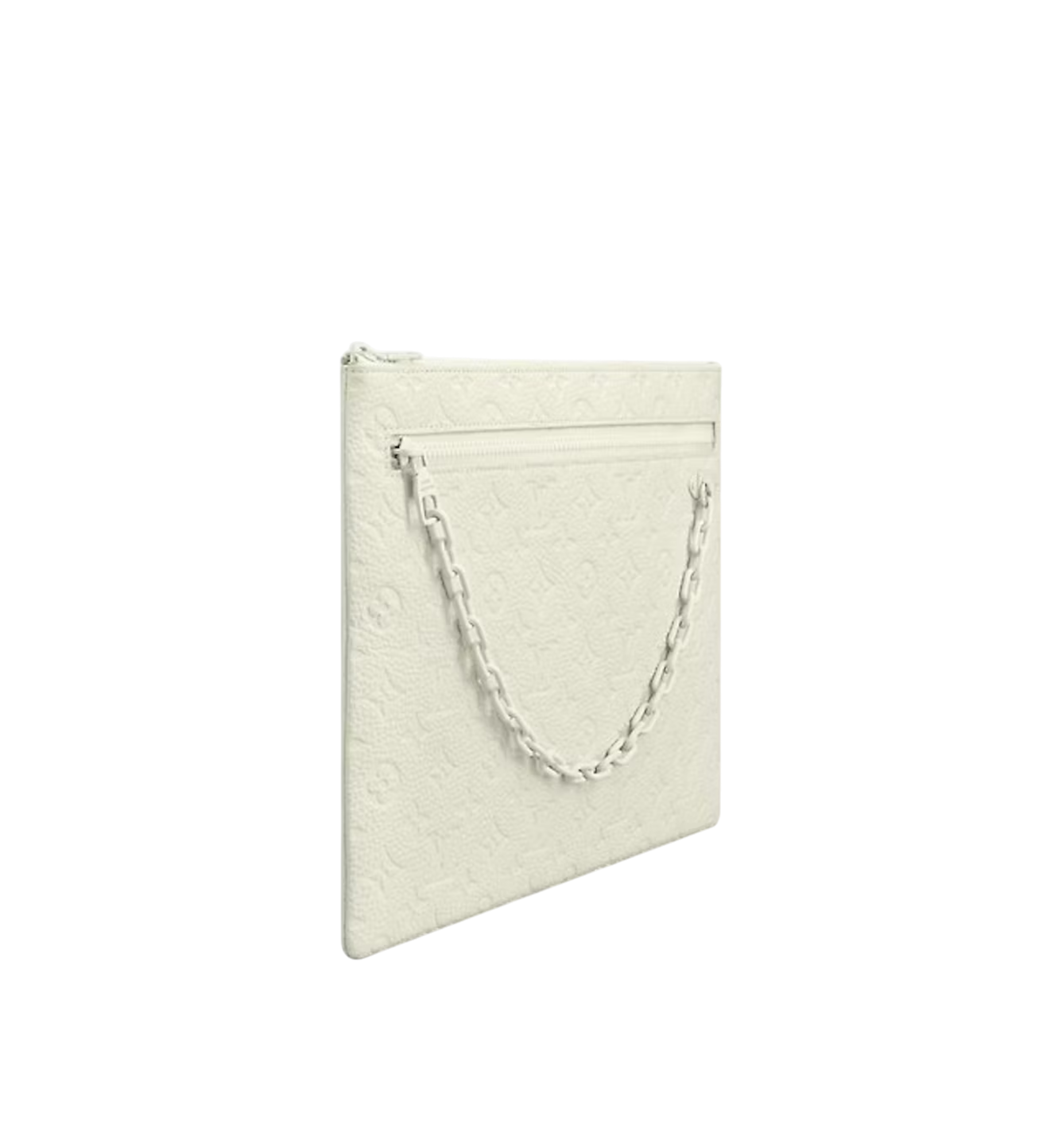 Louis Vuitton A4 Pouch Monogram Taurillon White