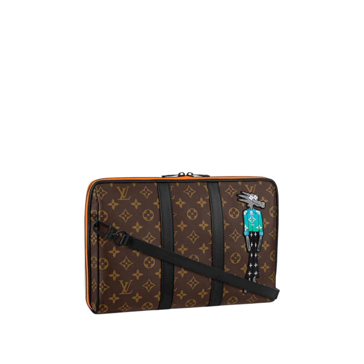 Louis Vuitton ケース ブラック/オレンジ Louis Vuitton Friends Monogram Canvas Keepall Pouch | Limited