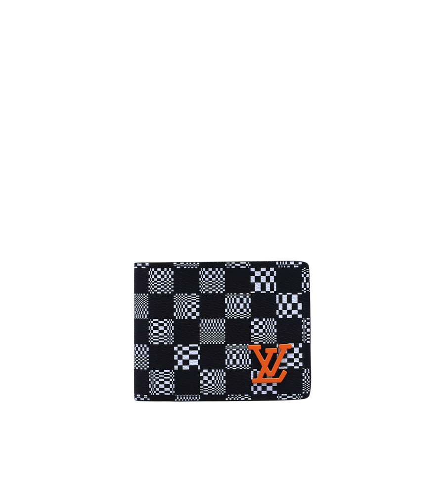 Louis Vuitton Multiple Black Checks Wallet Damier Cobalt Optic
