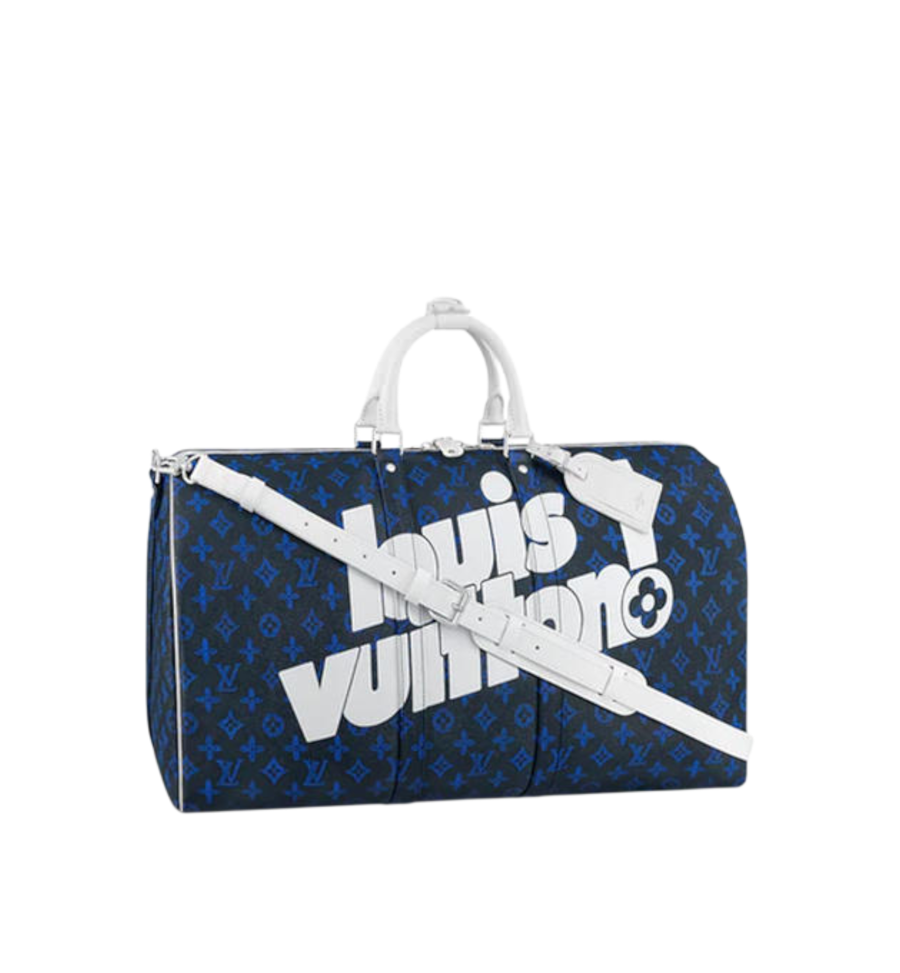 LOUIS VUITTON VINTAGE MONOGRAM SOMEWHERE SOMEHOW EVERYDAY KEEPALL BANDOULIERE 50 BLUE