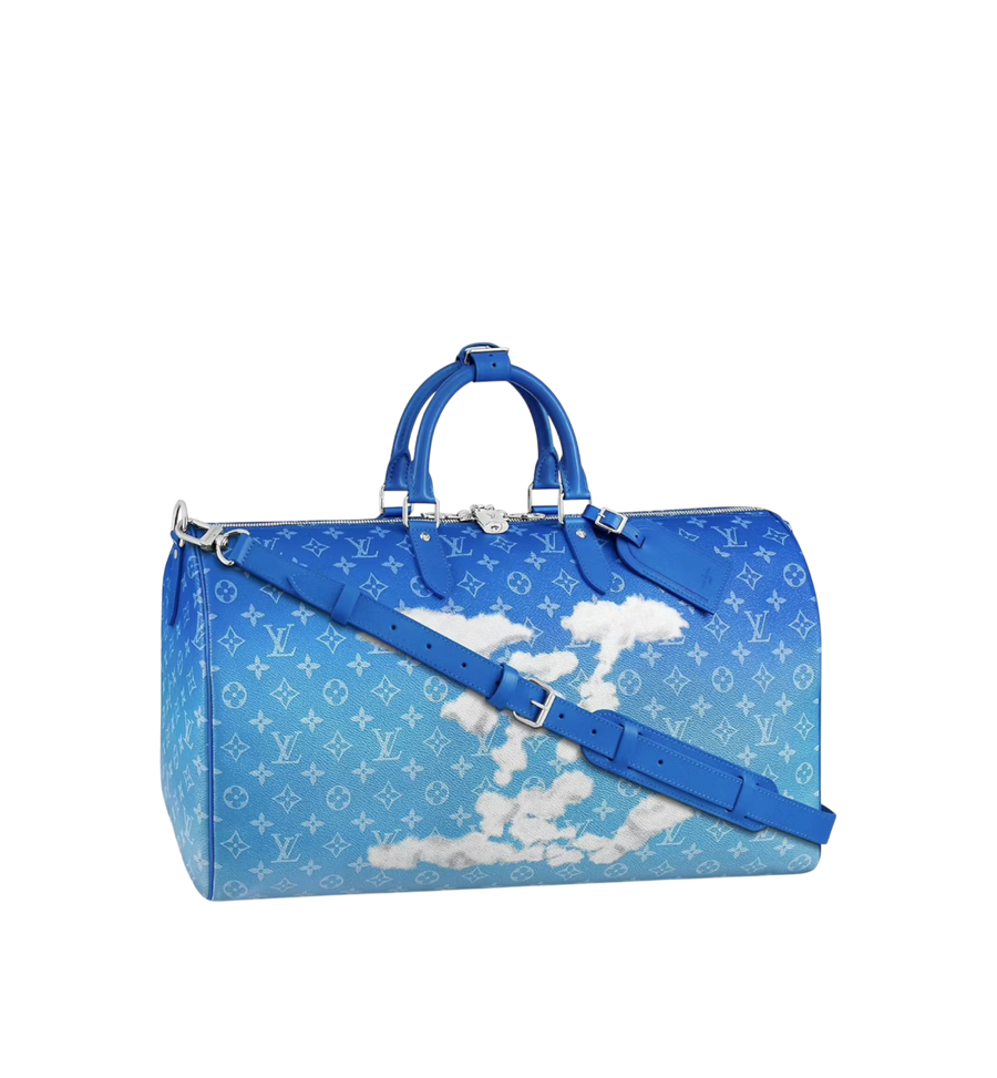 Louis Vuitton Keepall 50 Monogram Clouds Light Blue