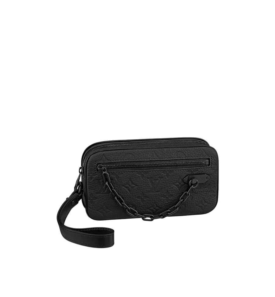 Louis Vuitton Pochette Volga Taurillong MNG Black