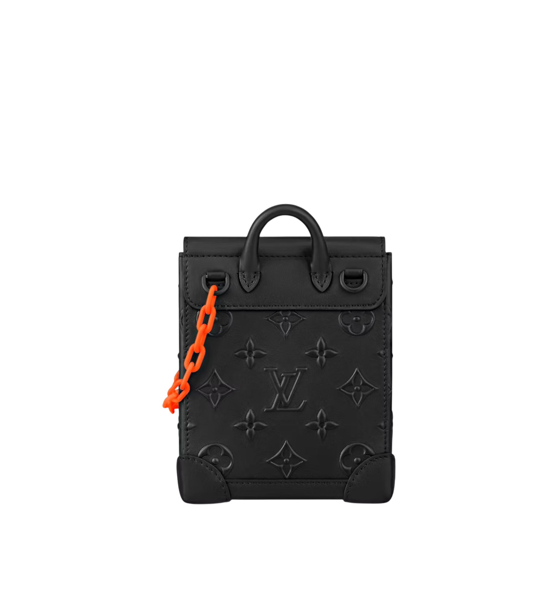 LOUIS VUITTON STEAMER XS MONOGRAM SEAL BLACK ORANGE CHAIN