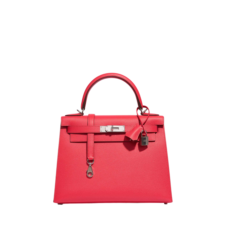 Hermès Kelly 28 Sellier Rose Extreme (I6) Epsom PHW