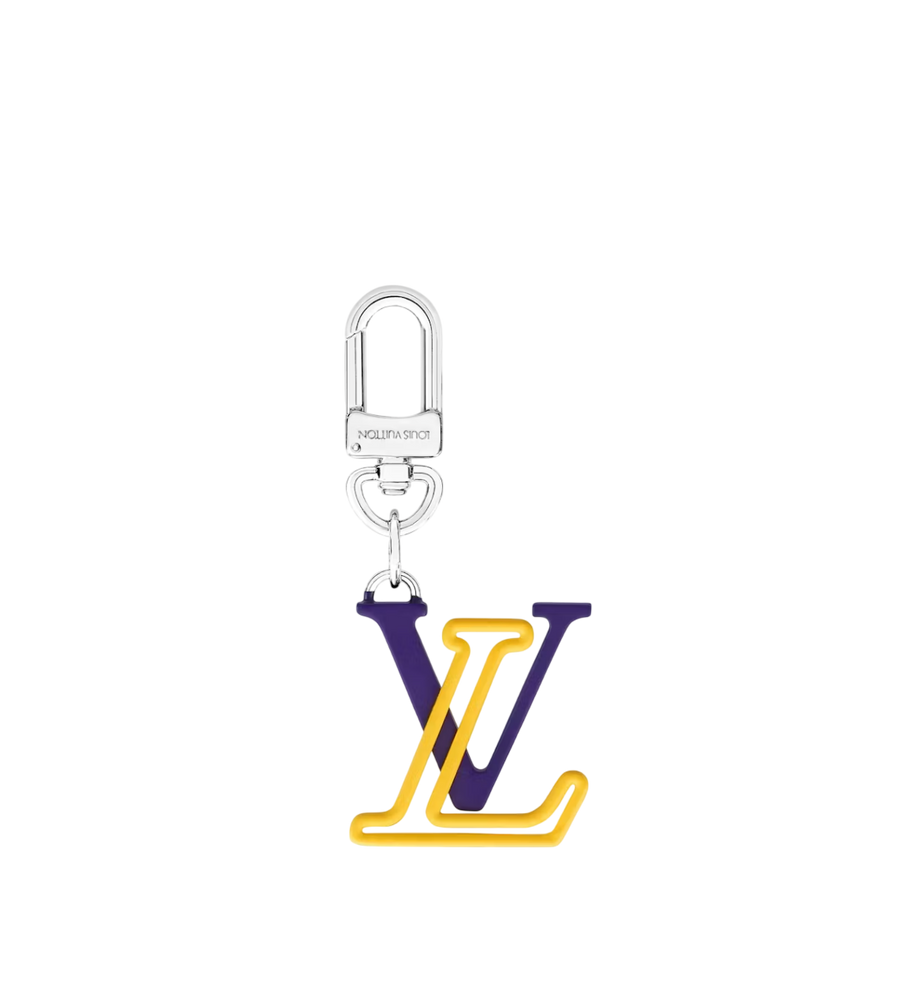Louis Vuitton Charm And Key Holder Logo Blue Aand Yellow