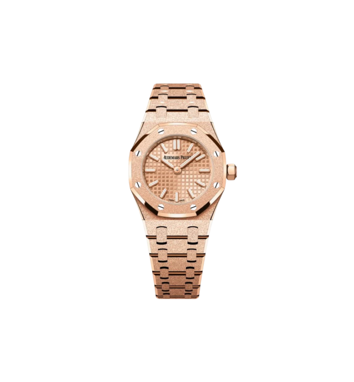 Audemars Piguet Royal Oak 33Mm Frosted 18Kt Rose Gold Ladies Watch