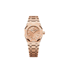 Audemars Piguet Royal Oak 33Mm Frosted 18Kt Rose Gold Ladies Watch