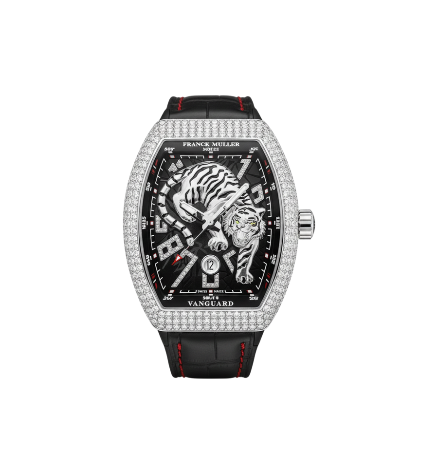 Franck Muller Vanguard Tiger Limited Edition watch with a diamond-set case Ref. V45 SC DT AC NR N060/188