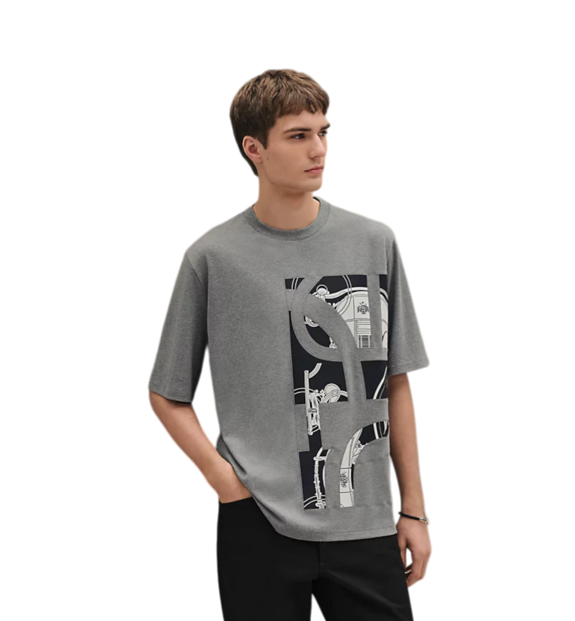 Hermès Ex-Libris T-Shirt Acier