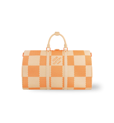 LOUIS VUITTON | KEEPALL 50 BAND. RAPHIA ORANGE