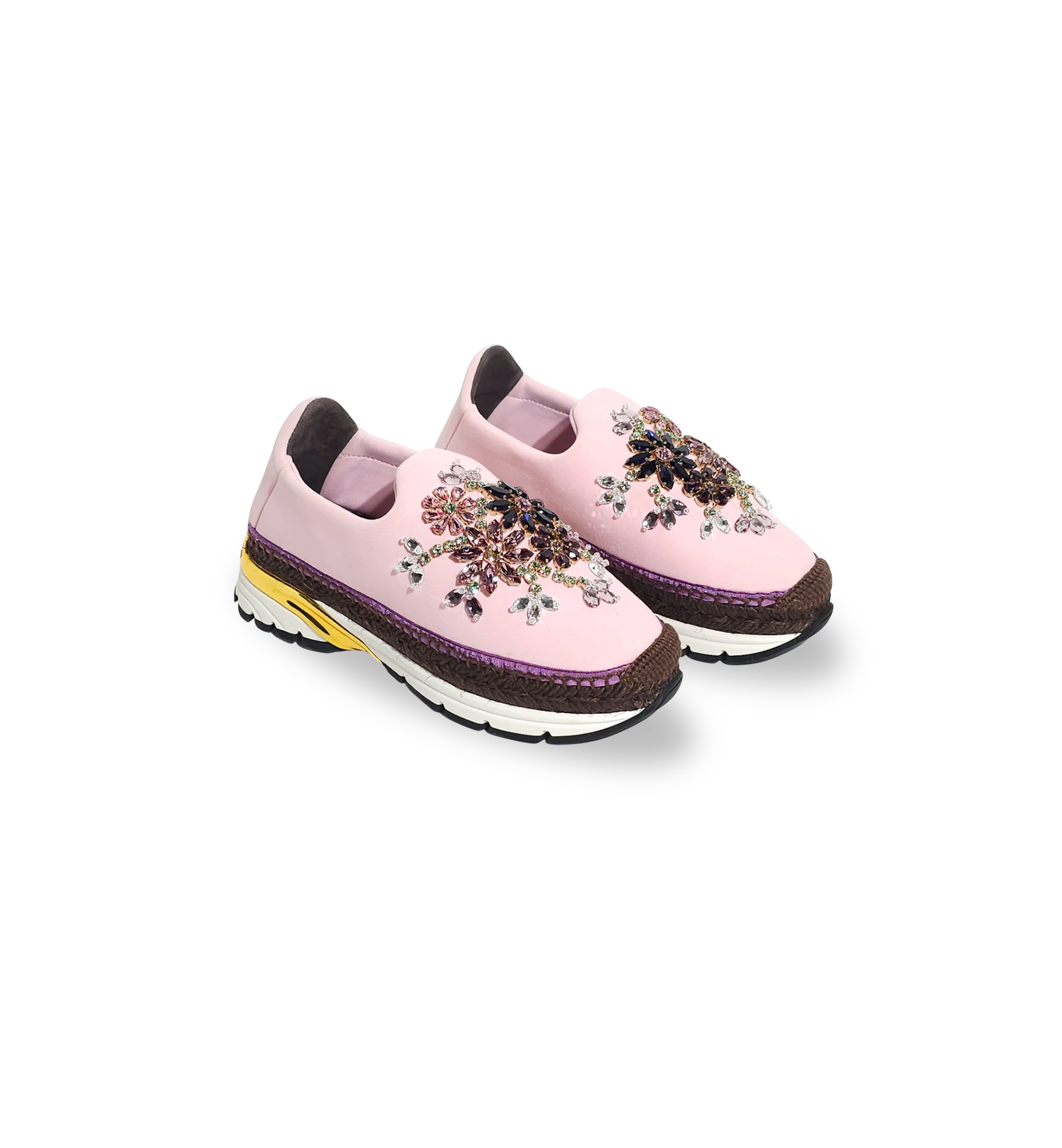 DG NEOPRENE SLIP ON SNEAKER EMBELLISHED LIGHT PINK WOMEN 38