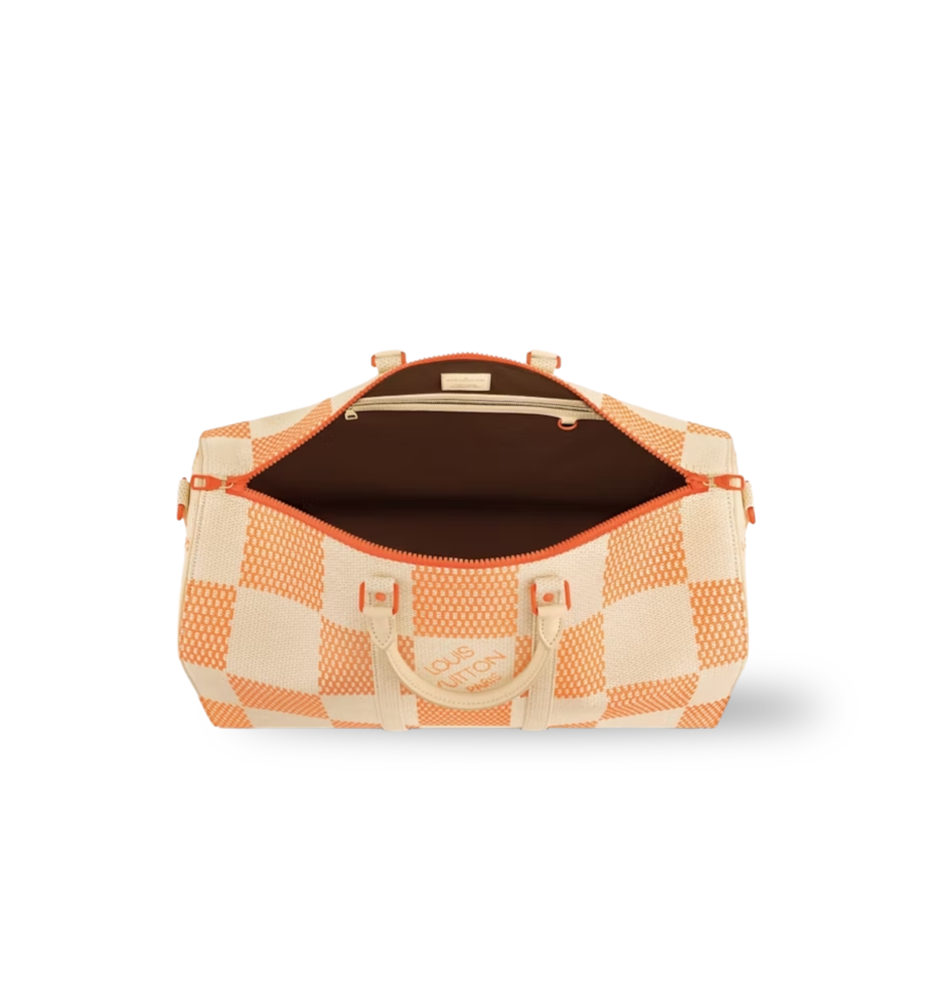 LOUIS VUITTON | KEEPALL 50 BAND. RAPHIA ORANGE