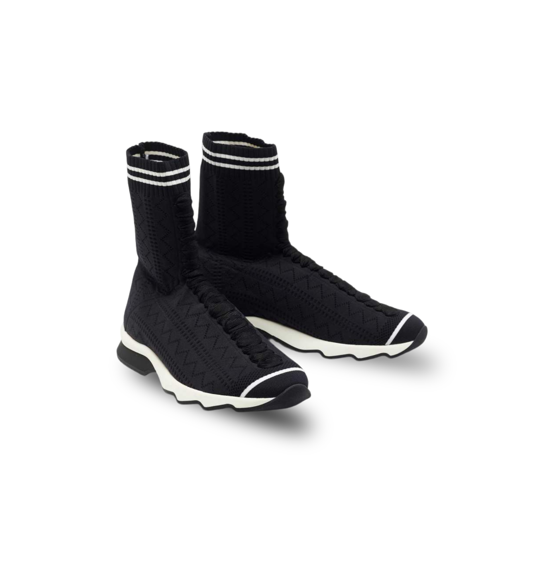 FENDI BLACK SOCK SNEAKER BLACK WOMEN 38.5