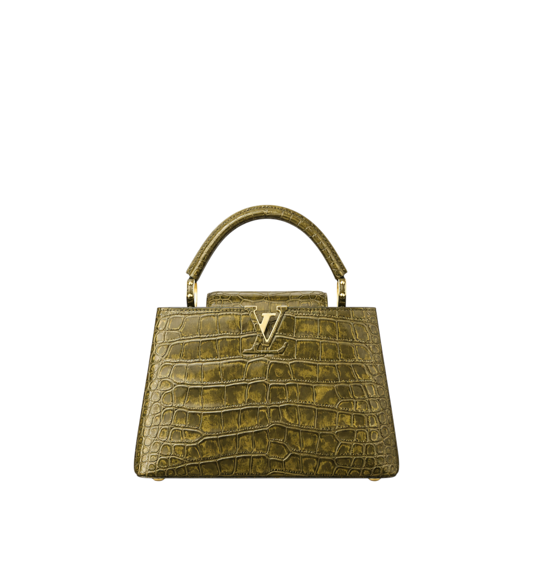 Louis Vuitton Capucines BB Handbag Green Croc Leather Limited