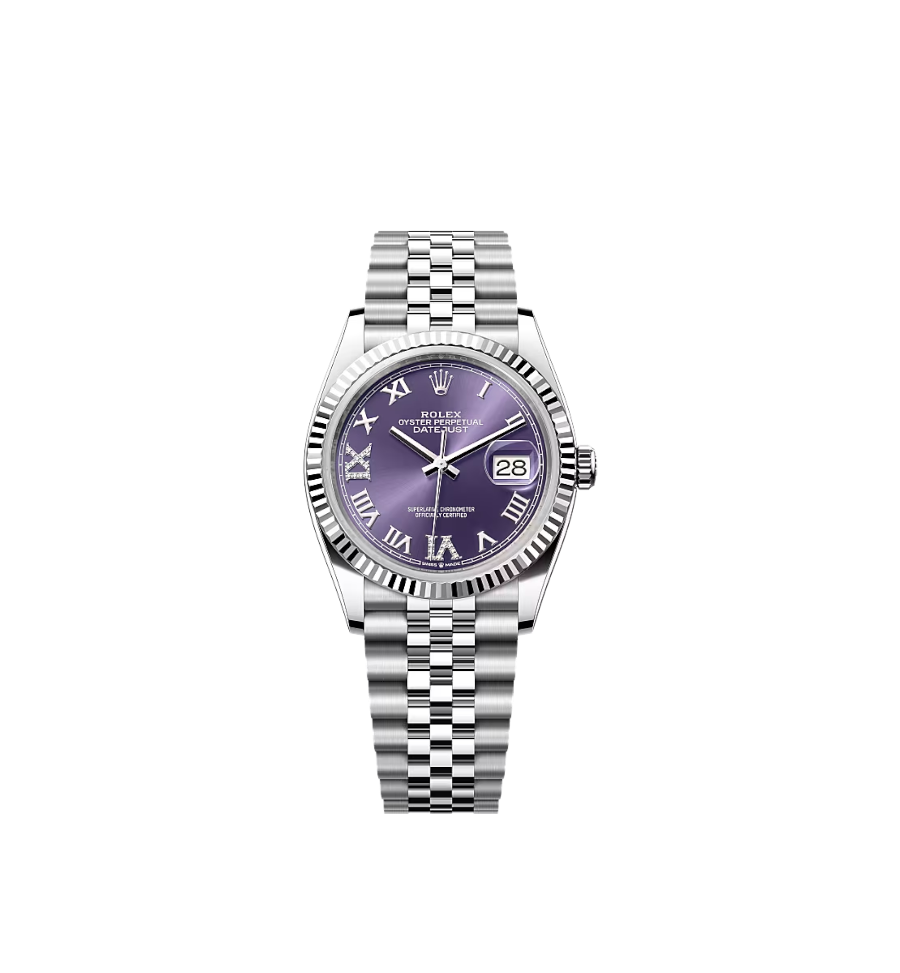Rolex Datejust 36 Ref. 126234 - Aubergine, Diamond-set