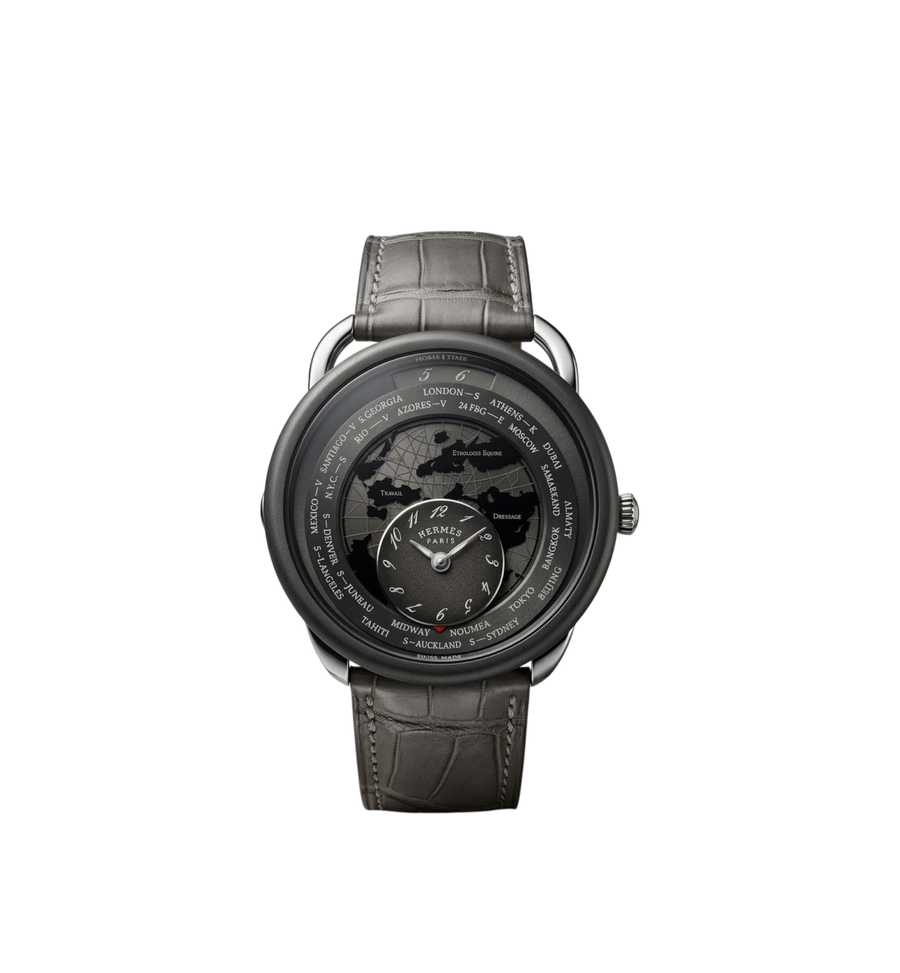 Hermès Arceau Titanium & Platinum Black Dial 41mm Automatic Men’s Watch Ref. AR10741