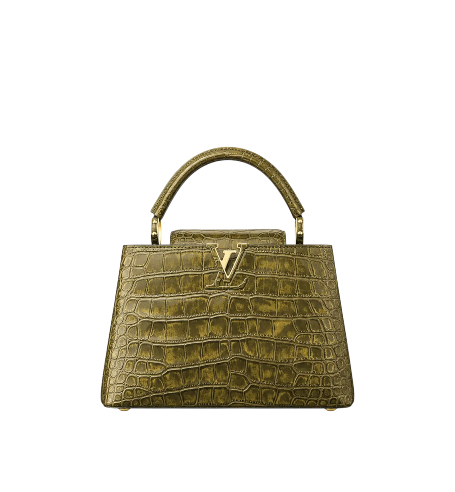 Louis Vuitton Capucines BB Handbag Green Croc Leather Limited