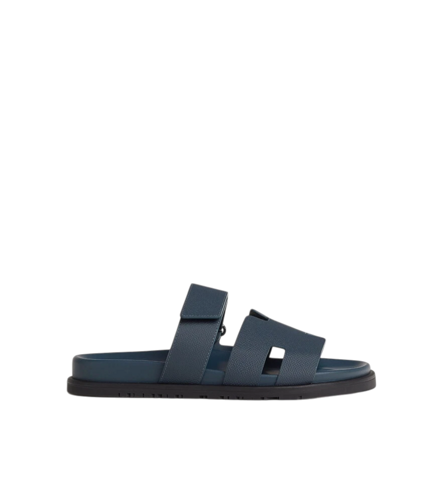 Hermès Chypre Sandals Epsom Navy Blue