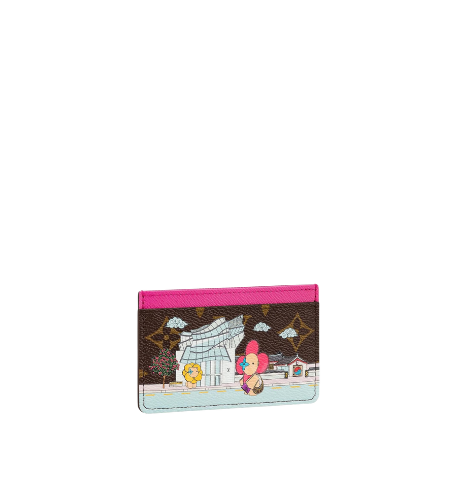 Louis Vuitton Monogram 2022 Christmas Animation Seoul Cardholder Fuchsia