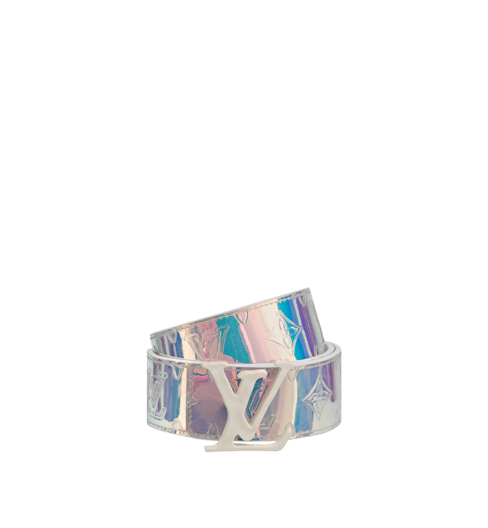 LOUIS VUITTON BELT REVERS. MIRROR WHITE