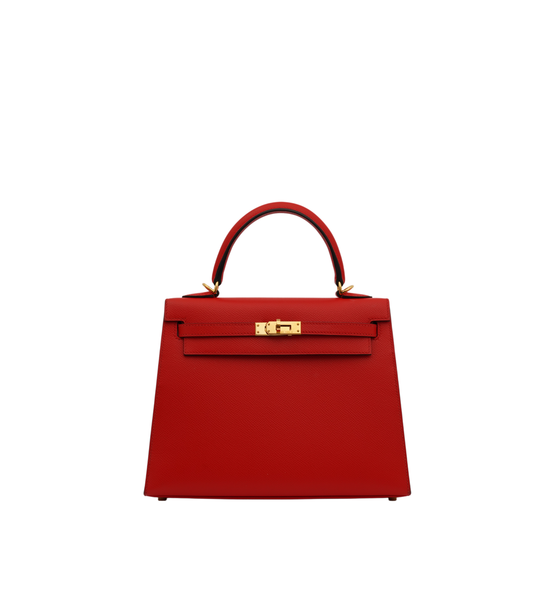 Hermès Kelly 25 Special order Epsom Rouge de Coeur (S3) / Blue Zellide GHW