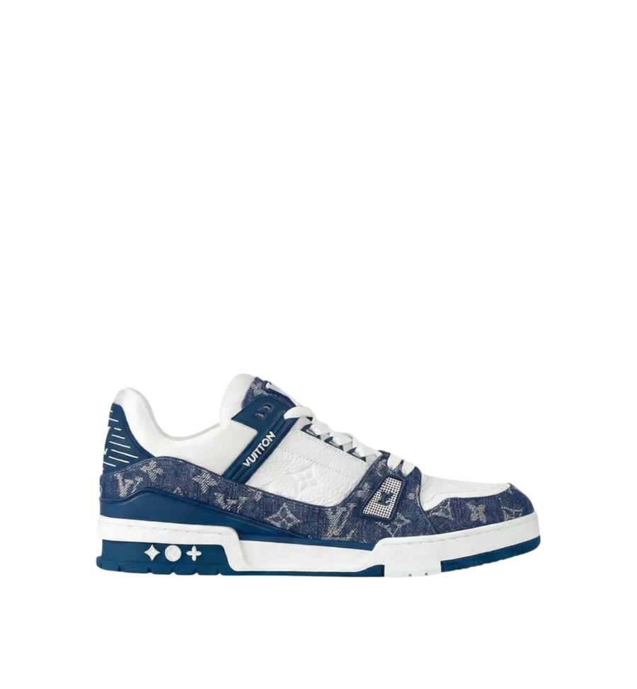 Louis Vuitton LV Trainer Monogram Denim White Blue