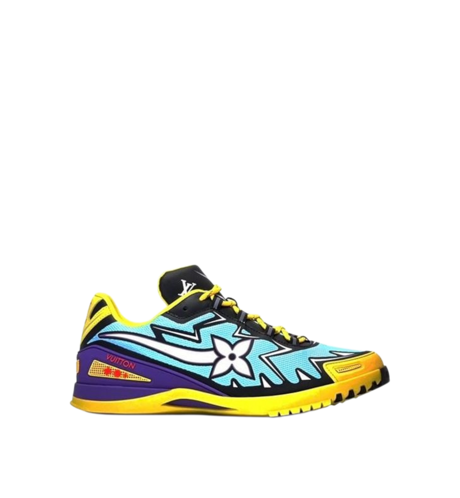 Louis Vuitton Sprint Athletic Sneakers Black | Yellow Men