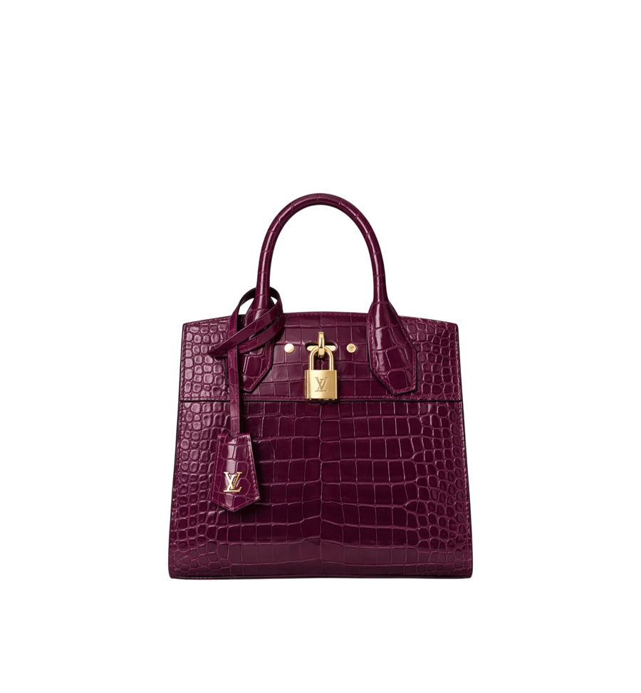 Louis Vuitton City Steamer MM Crocodile Violet