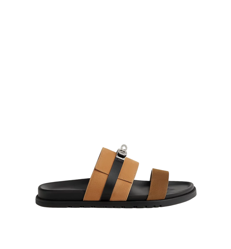 Hermès Jackson sandals in Multicolor Suede Goatskin And Calfskin
