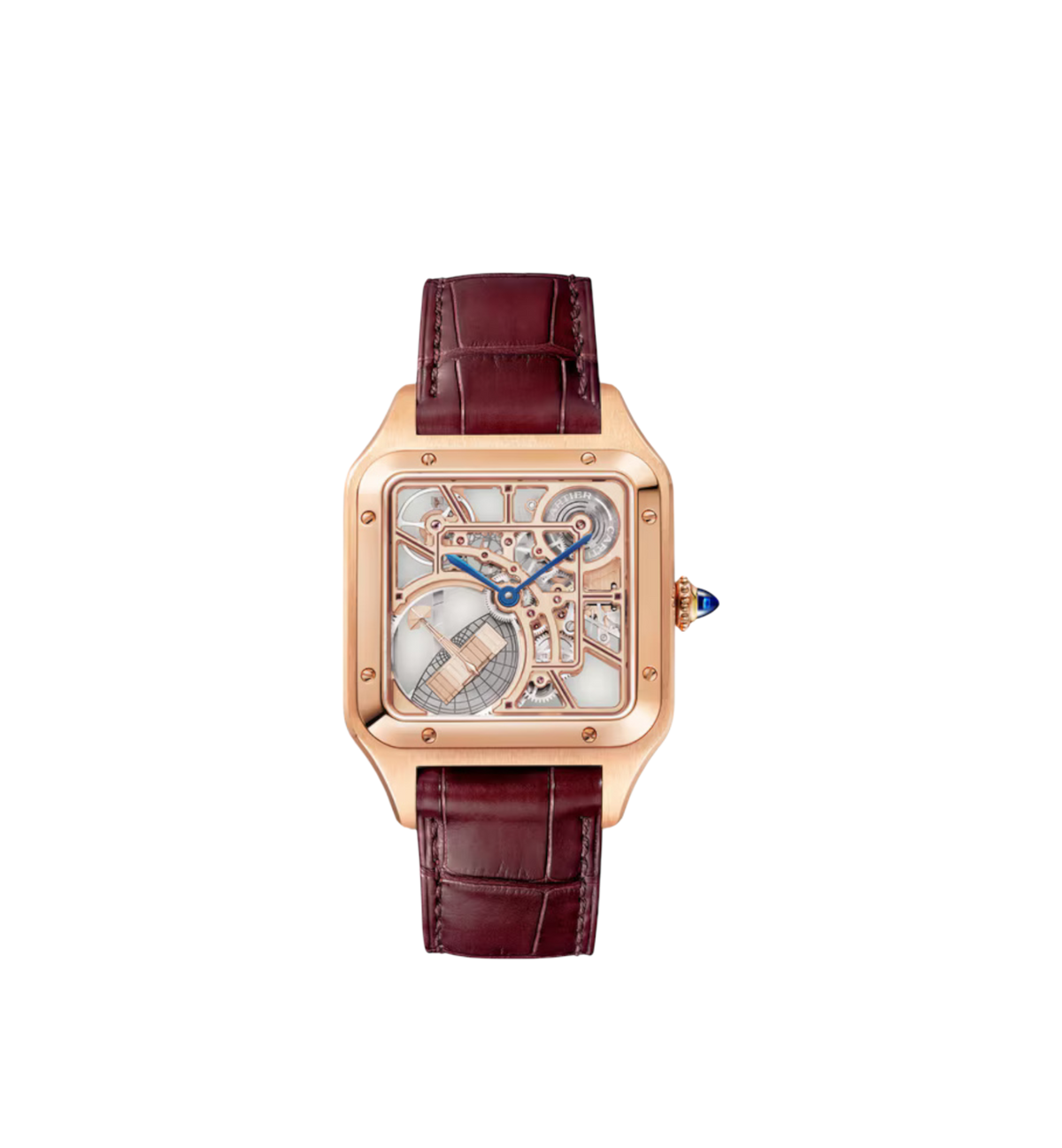 Santos-Dumont Skeleton Watch with micro-rotor Ref. WHSA0030